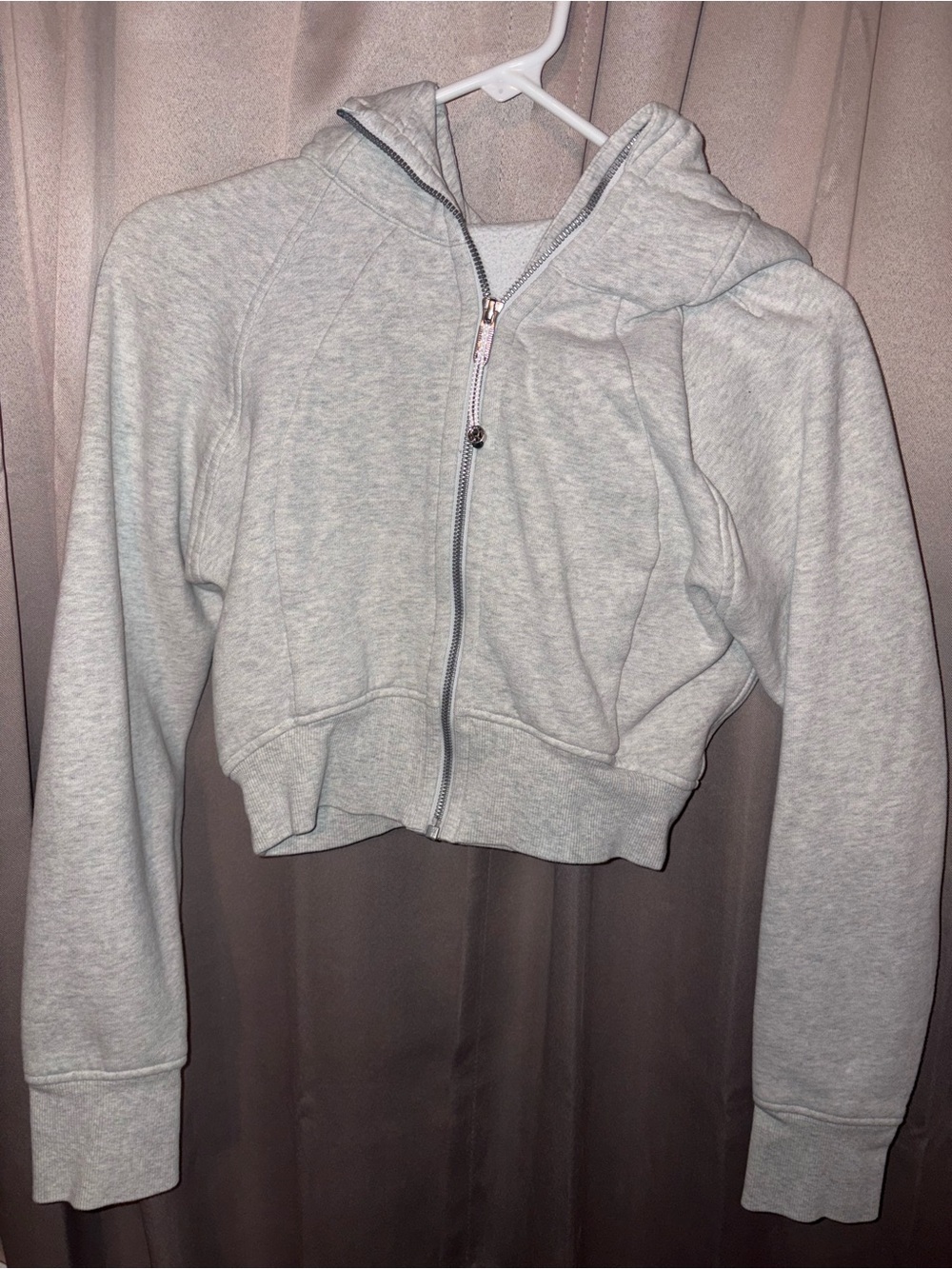Scuba Full-Zip Cropped Hoodie size 6